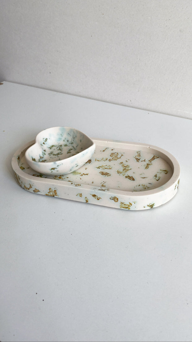 Tray goud pistache met cup - Studio Blooming